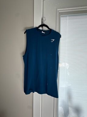 Gymshark Men’s Sleeveless Training Tank — Teal Blue